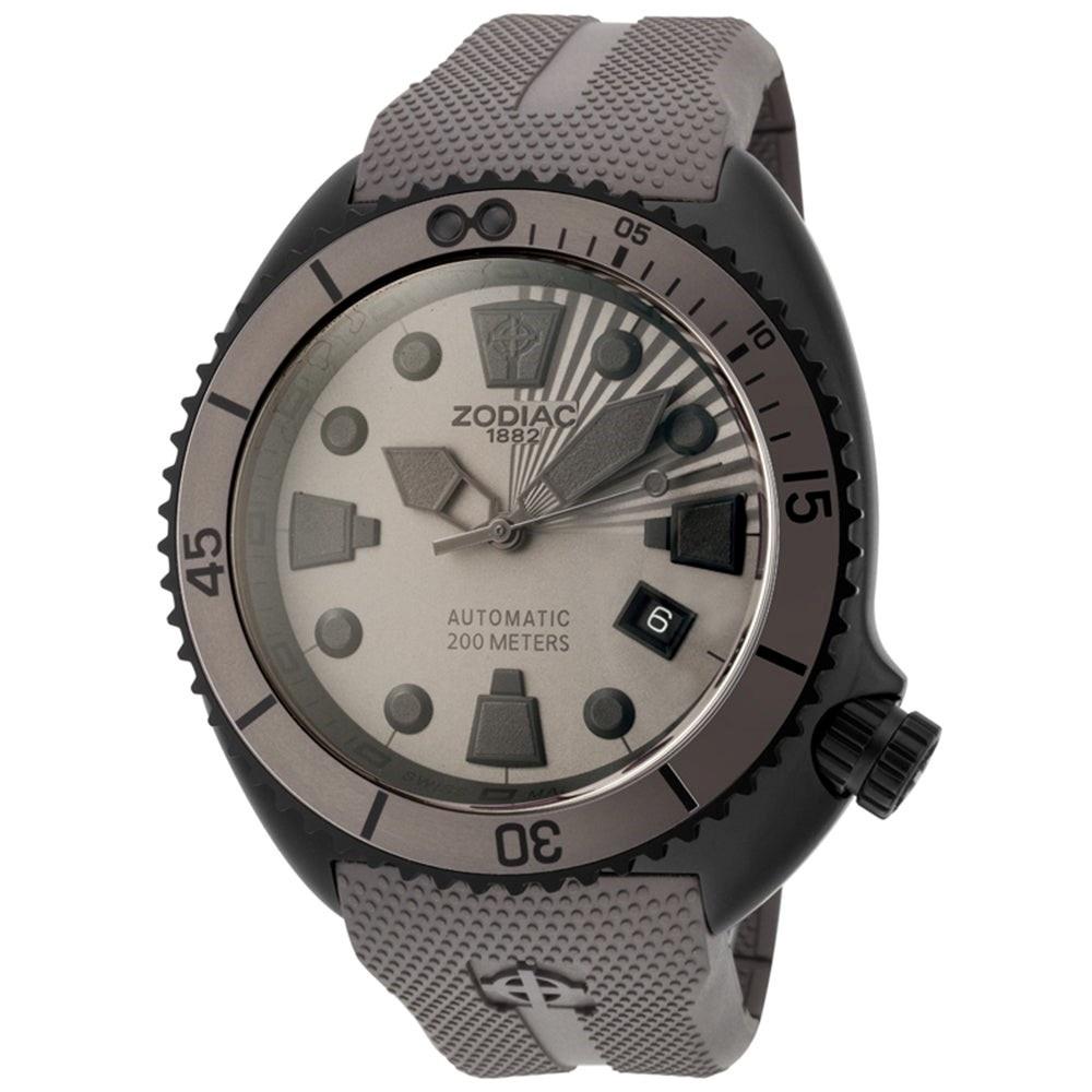 Zodiac Men&#39;s ZO8014 Oceanaire Automatic Grey Rubber Watch